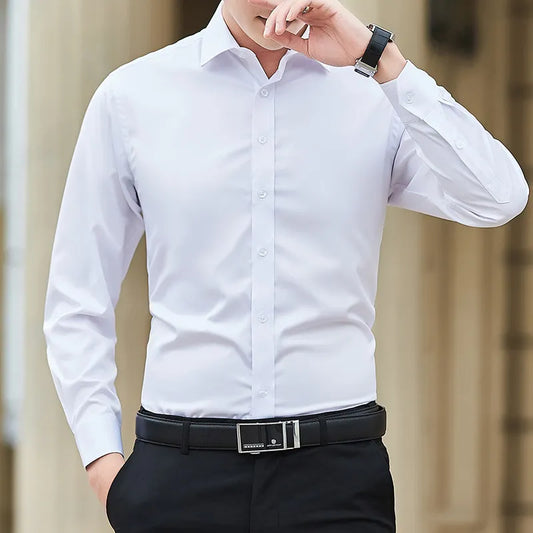 Men Solid Color Shirt